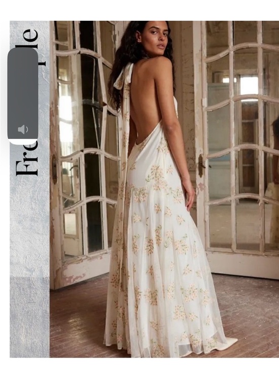 Free People Embroidered Holding On Convertible Maxi Halter Dress XS - Picture 2 of 7